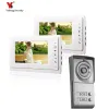 Doorbells Yobang Security freeship 2 Apartment/Family Video Door Phone Intercom System 1Doorbell Camera with 2 button 2Monitor Waterproof