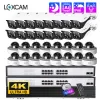 Système LOXCAM H.265 32CH 4K CCTV Sécurité CAME SYSTÈME 8MP RECORDS AUDIO