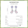 Boucles d'oreilles Wostu 925 STERLING Silver Delate Delate Opal Rose Bear Slebing Boucles d'oreilles pour femmes Gross d'oreille en gros S925 Bijoux Fine Nouveau