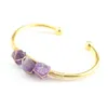 New Color Conserving Natural Stone Crystal Crystal Amethyst Bracelet à la main et bracele pour filles, charmes VSCO Friendship Bohemian