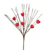 Decoratieve bloemen Langdurige kunstmatige Valentijnsdag hartvorm Red Berry Bouquet Lifelike Flower Decoration voor thuis