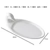 Tallrikar Pure White Western Ceramic Plate Animal Shape Tray Oval Creative Home Dining 10.5-tums sallad El Tabell Provse