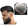 Toupees all'ingrosso 8x10 pollici al 100% capelli umani toupee per uomini mono con sistema di sostituzione NPU naturale dritto 5 colori