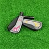 Männer Roddio Golf Club Schwarzer kleiner Biene CC Forged Weiches schwarzes Eisen Set 4 5 6 7 8 9 P 7pcs mit Stahlwelle oder Graphitwelle 240326