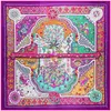 130cm Luxury Brand Shawl 100% Twill Silk Scarf Floral Reflection Square Scarves Kerchief Woman Bandana Scarves Wraps Hijab 240325