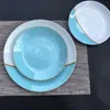 Piatti in stile nordico color piatti rotondi e piatti per cena da pranzo in ceramica El Porcerana personalizzata