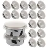 Wegwerpbekers rietjes 50 pc's bakbeker aluminium tinnen papier mini plastic containers dessert cake drager deksels