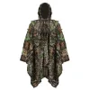 Set/abiti da caccia CAMO CAMO 3D FLOAK GHOWIE GHILLIE traspirante camuffato aperto mimetico birdwatching Poncho Windbreat Sniper Airsoft Gear