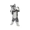 2024 Nuovo Halloween Grey Husky Wolf Mascot Costumi Fursuit Business Business Abito in costume