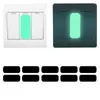 10pcs rettangolo luminoso switch switch bagliore nelle decalcomanie fluorescenti adesivi a parete scuro utile per bambini decorazioni per la casa per la luce della notte per le decalcomanie a parete fluorescente