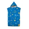 Accessories New Microfiber Printed star Poncho Towel Surf Beach Wetsuit Changing Bath Robe with Hood Beach Towel