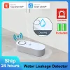 Rilevatore Tuya WiFi Drealta di perdita d'acqua gocciolante Rilevatore da 120 dB Sirena Sirena Acqua Rilevatore del rilevatore di inondazione APP Avviso remoto Notificazione