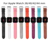 Designer Watchbands -band voor horlogeband 42 mm 38 mm 40 mm 44 mm Iwatch 5 4 3 2 Banden Luxe lederen Smart Straps Watchband Whole262J3283539