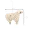 Decoratieve beeldjes decor schapen ornament kerst harige feestdecoratie schattige bureau stof hangende kerst po props