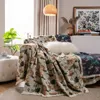 Couvre-chaise American Country Sofa Cover Towel Polyester Cotton Floral Jacquard Couch pour décoration de maison coussin assis coussin