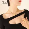 Подвесные ожерелья Joolim Jewelry High End Pvd Fashion No Fade Трехмерное трехмерное сердце