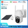 Cameras Tuya Smart 3MP 3.5W Solar 7800mAh Battery WiFi PTZ Outdoor Waterproof Surveillance Wireless Color Light Security CCTV IP Camera