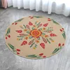 Badmatten Linnen Absorberende badkamermat Rubberen Anti-slip Voet Entry Tapets Vintage Landschap Douche Rug