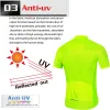 Zet zomer fluorescerende gele fietstrui shirt racen racen sport fiets shirt ropa ciclismo pro team mtb fiets jersey fietsen slijtage