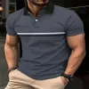 Summer Men Polo Shirt Stampato a quadri Business Casual Simple Babbole Shirt Shirt Outfit Short Short Outfit Tops di moda 240320