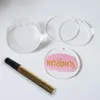 Dekoracja imprezy 48/72/96pcs Acryl Transparent Circle Discs Ustaw łańcuchy kluczy przezroczyste okrągłe puste piersi na majsterkowanie (przezroczyste)