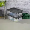 Storage Bottles Kitchen 16 Qt.Stacker Box Plastic Flat Gray Set Of 6 Containers Cereal Dispenser