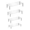 Storage de cuisine Rangelique Affichage en acrylique Riser Dessert Bakery Stand Rack Clear Showcase for Cupcake Figures Cake Cosmetics Bijoux