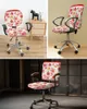 Chair Covers Winter Christmas Lights Flowers Elastic Armchair Computer Cover Stretch Removable Office Slipcover Split Seat