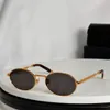 Ovale runde Sonnenbrille Rose Gold Hellgrau für Männer Frauen Sommer Sonnenbrillen Gafas de Sol Designer Sonnenbrillen Occhiali Da Sole Uv400 Schutz Eyewear