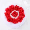 Dekorativa blommor 20 datorer bröllopsdekor dekoration rose dekorera konstgjorda 8 cm blommor lila sidenhuvud