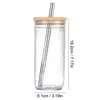 Cups Saucers Iced Coffee Glasses 2PCS Can Shape Beer With Straws Cute For Milk Tea Juice Milkshakes