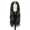 824インチアップグレードGlueless Long Wavy v Part Synthetic Body WaveS 150密度自然色コスプレデイリーユースヘア240327