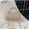 Kvällspåsar 2024 Gold Diamond Luxury Handbag Elegent Chain Women Shoulder Crossbody Bag Wedding Party Clutch Pouch