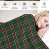 Filtar Moran Tartan Forest Green Irish Plaid Throw Filt för vinter retros