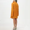 Parti Elbiseleri Hoepoly Klas Yüksek Boyun Yay Tam Koyu Bir Çizgi Uzun Gece Elbise Kadın Yaz Tarzı Diz Uzunluk PROW 2024
