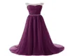 Purple Chifon Party Sukienki 2019 Vestidos Elegantes Długie eleganckie sukienki balowe