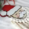 Party Decoration Funny Wooden Double Jingle My Bell Pendant Gift Christma Decorations Santa BuHoliday Tree Ornament Front Door Decor