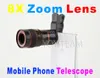 الهاتف المحمول Universal Telescope 8x Zoom Lens Color Black for iPhone Samsung Smart Home8041486