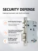 Lock Phipulo New Red Copper Electronic Smart Door Lock Tuya WiFi Multiple Unlocking Fingerprint Lock