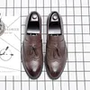 Casual Shoes Big Size Italian Tassel Business Formal Dress Men Leather Loafer Flats Designer Office Oxford för 2024