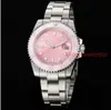 mode 116610ln Pink Dial Céramique Céraque montre en acier inoxydable miroir en verre saphir automatique Wonen Wonens Watches6053730