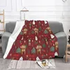 Coperte Vintage Christmas Flannel Spring/Autumn Snowman Winter Warm Throw Coperte per i tiri per ufficio da letto