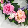 Fiori decorativi da 40 cm primaverili simulato porta ghirlanda decorazione appesa a ghirlande artificiali rosa rosa ornamento