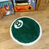 Tapis vert n ° 8 billard round tapis de tufting tapis molle moelle peluche à tasse tufted tapis de cuisine non glissée non glissée