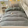 Nordic Wash Cotton Bedding Set Duvet Cover with Pillowcase Bed Sheet Set Comforter Cover Bed Linens Set Single Full Queen Size 240401