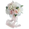 Decorative Flowers Korean Artificial Silk Ornament Handheld Crafts Decor Supplies For Wedding Valentine Day