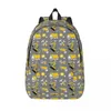 Sacs d'école Tamis de construction sur l'illumination du jaune et du gris ultime pour les adolescents du livre d'étudiant Canvas Daypack High College