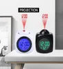 LED Digital Alarm Clock Multifunction With Voice Talking LED Projection Temperature Baby Room Night Light Projector1839729