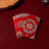 Enveloppe cadeau 20pcs multiples motifs argent poche chinois bonne chance souhaits enveloppe rouge sacs chanceux cadeaux