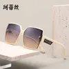 High quality fashionable luxury designer sunglasses New FF Letter Anti UV Large Sunglasses Half Frame Glasses